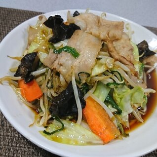 めんつゆで簡単味付け！  「  肉野菜炒め  」